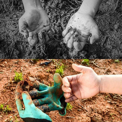Garden Rubber Fingertips Claw Gloves